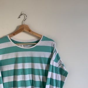 Old Navy Blue & White Stripe Long Sleeve Shirt